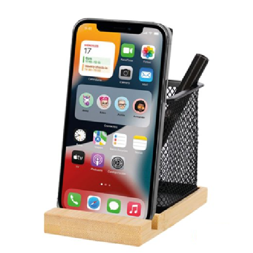 MS-AOF-101-NE SOPORTE DE CELULAR - PORTA BOLIGRAFOS