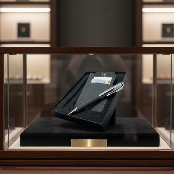 MS-CHIC-015(2) BLACK BOX BOLIGRAFO Y PORTA TARJETA